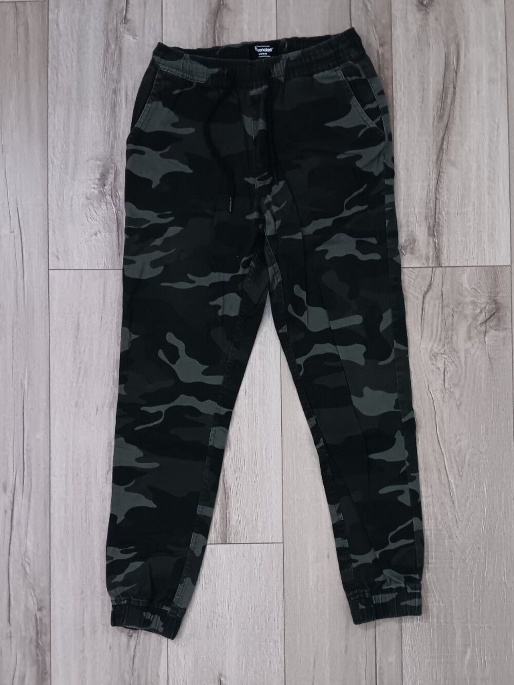 Bluenotes Men Small Camo Joggers Elastic Drawstring Waist Stretch Cargo Pants S